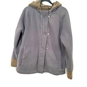 Eddie‎ Bauer Women's Hooded Fleece-Lined Jacket Pocket Elbow patch